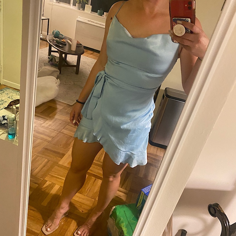 Satin Tie Dress - Lucy In The Sky (fits like Small)